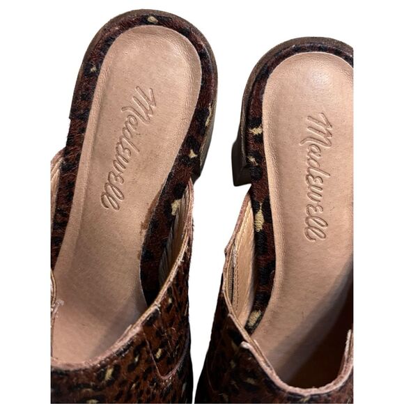 New Madewell The Carey Mule in Painted Leopard Calf Hair Women’s Slip On Shoes - Picture 8 of 14